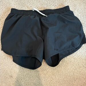 Augusta Black Drawstring Athletic Shorts